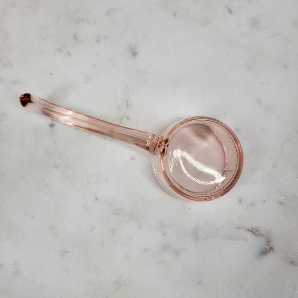Vintage Pink Depression Glass Spoon 5" Condiment Gravy Sauce Mayonnaise Ladle - Picture 7 of 8